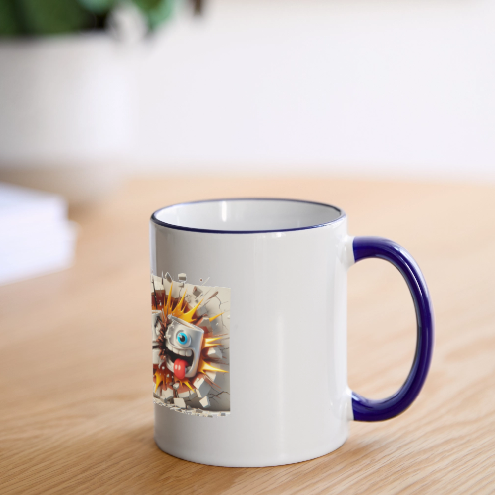 SSW2631Kaffeetassen Verrückt 2 - Weiß/Kobaltblau