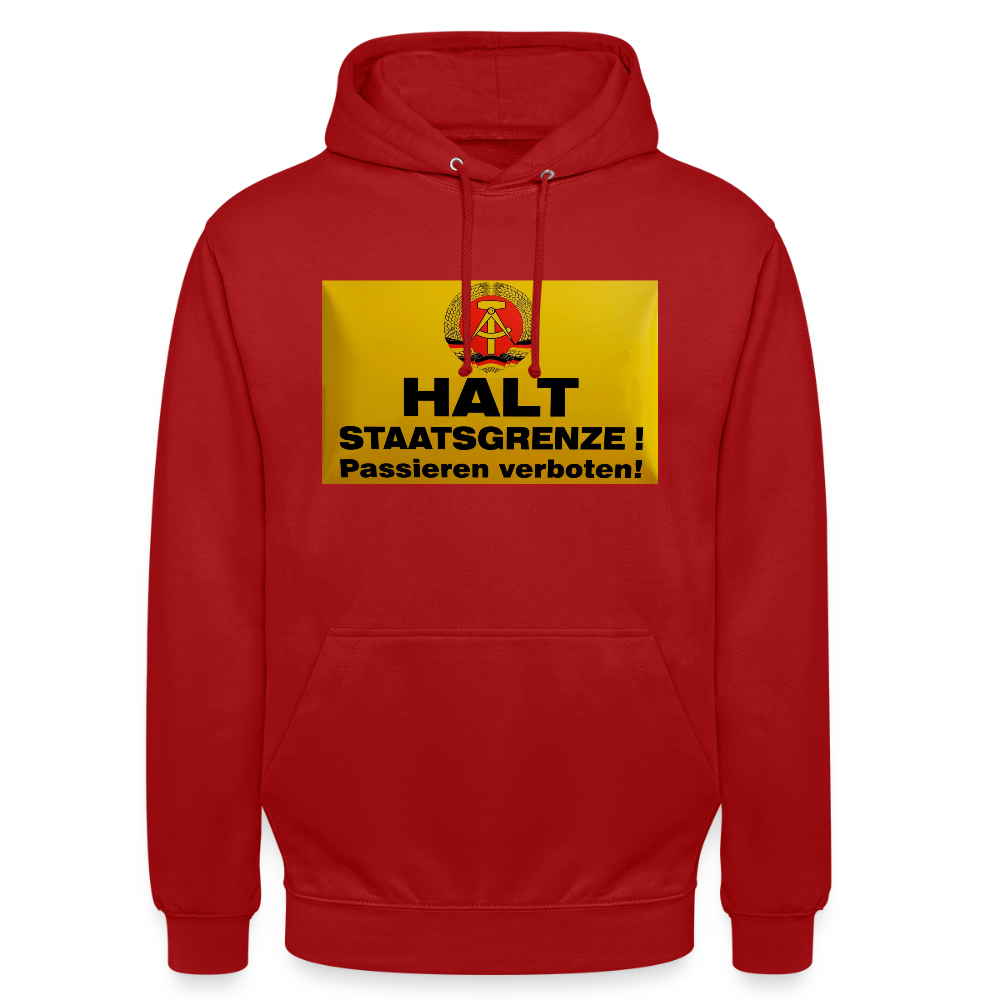 OSSI19 Hoodie HALT STAATSGRENZE - Rot