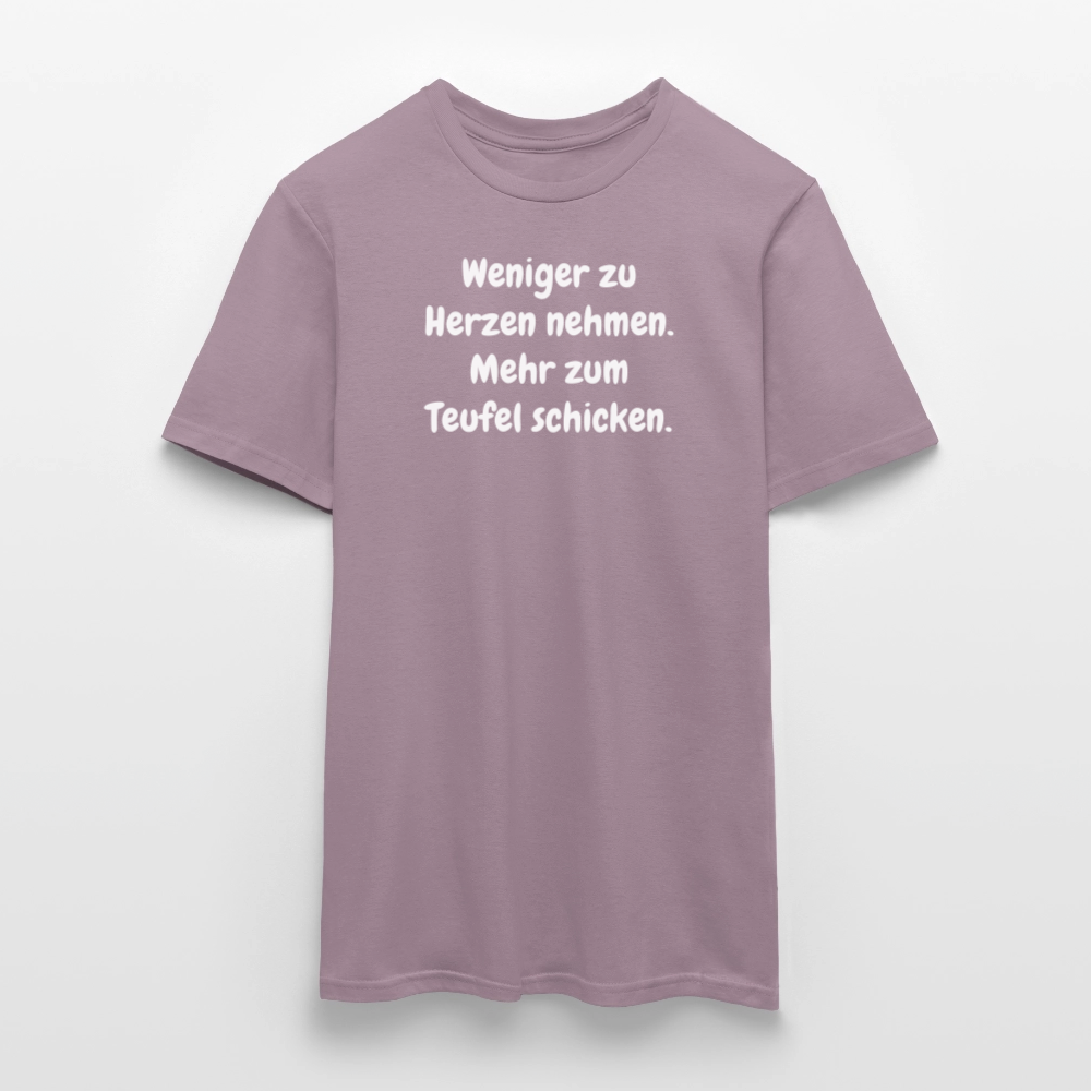 SSW2459Weniger zu Herzen nehmen. Mehr zum Teufel schicken. - Lilagrau 