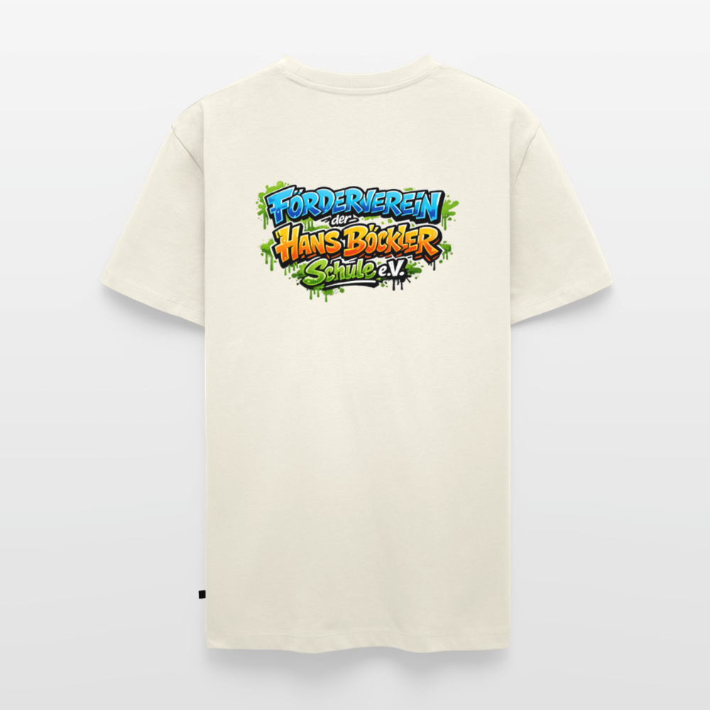 Tshirt Rückendruck Graffitischrift Förderverein Schule - Naturweiß