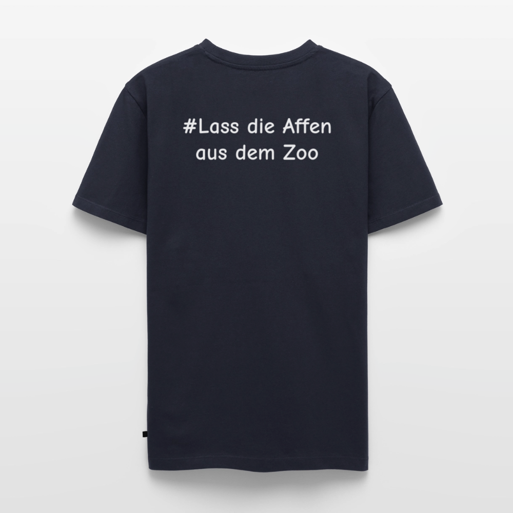 Tshirt Kunde Schule Bunte Maske gerade Schrift - Navy