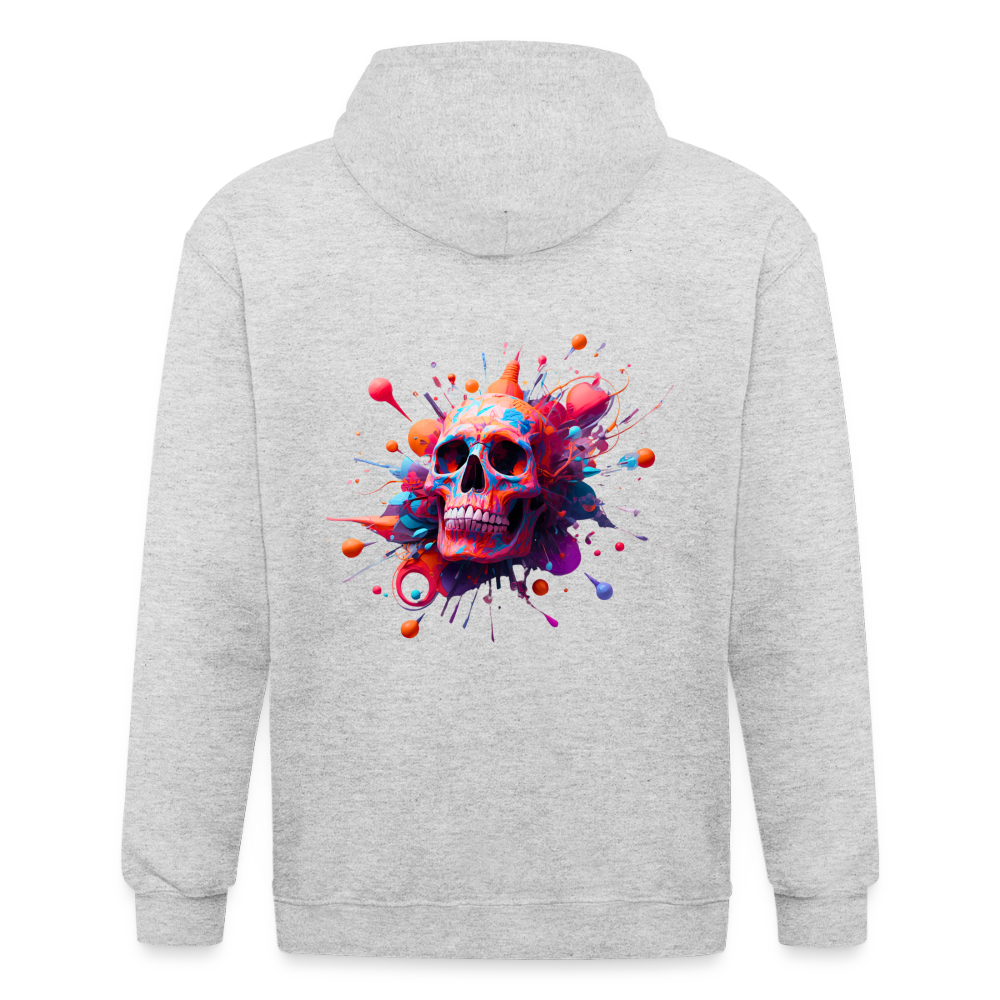 SSW2803 Totenkopf bunt - Weiß meliert