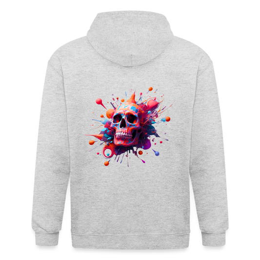 SSW2803 Totenkopf bunt - Weiß meliert