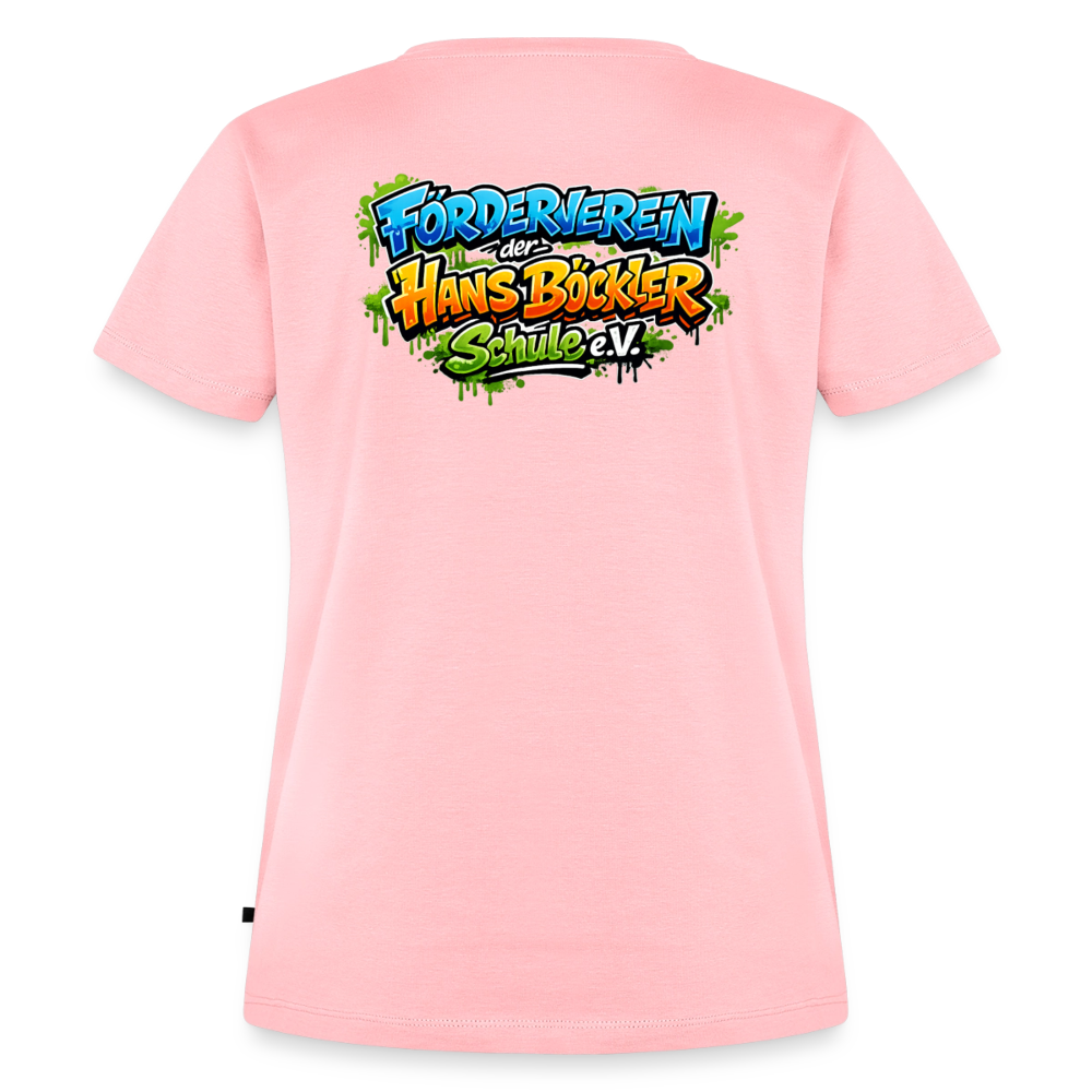 Tshirt Frauen Rückendruck Graffitischrift Förderverein Schule - Rosa