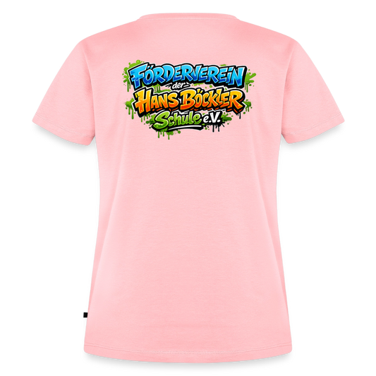 Tshirt Frauen Rückendruck Graffitischrift Förderverein Schule - Rosa