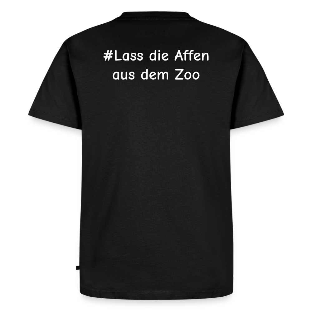Tshirt Kunde Schule Bunte Maske gerade Schrift - Schwarz