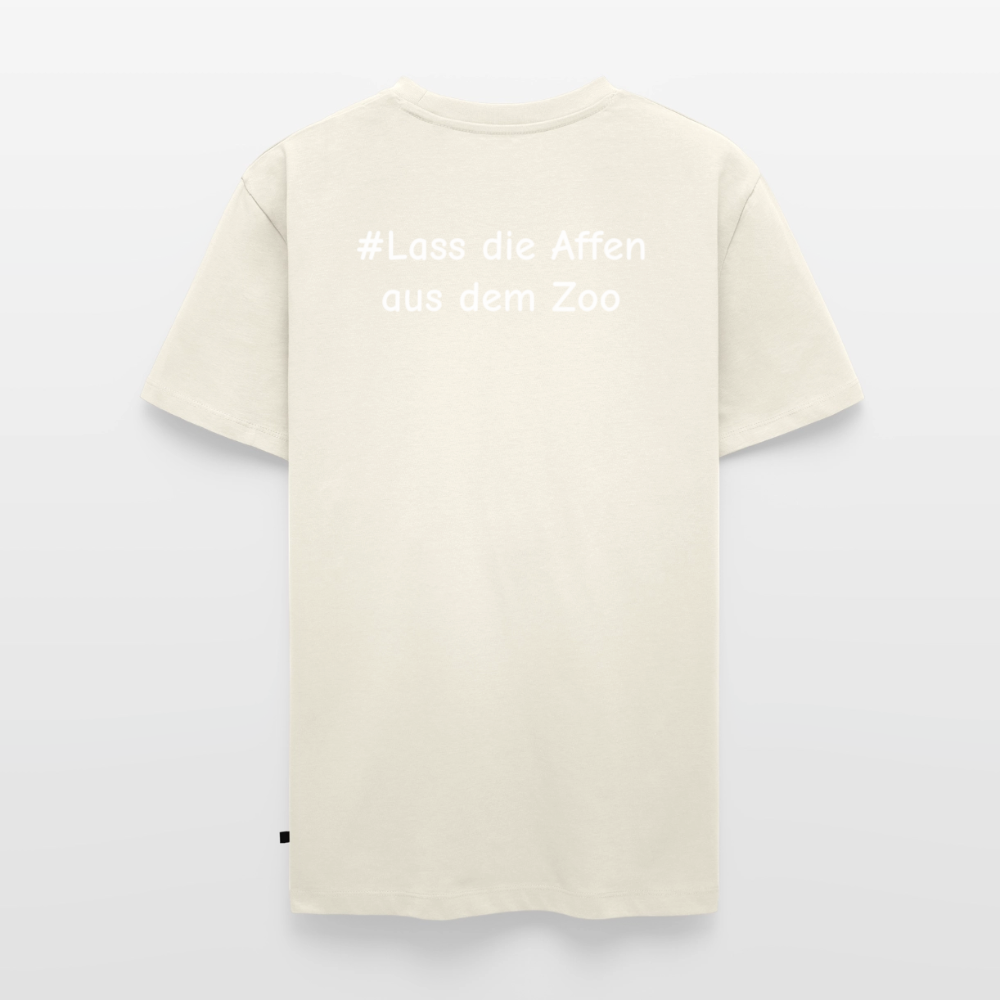 Tshirt Kunde Schule Bunte Maske gerade Schrift - Naturweiß