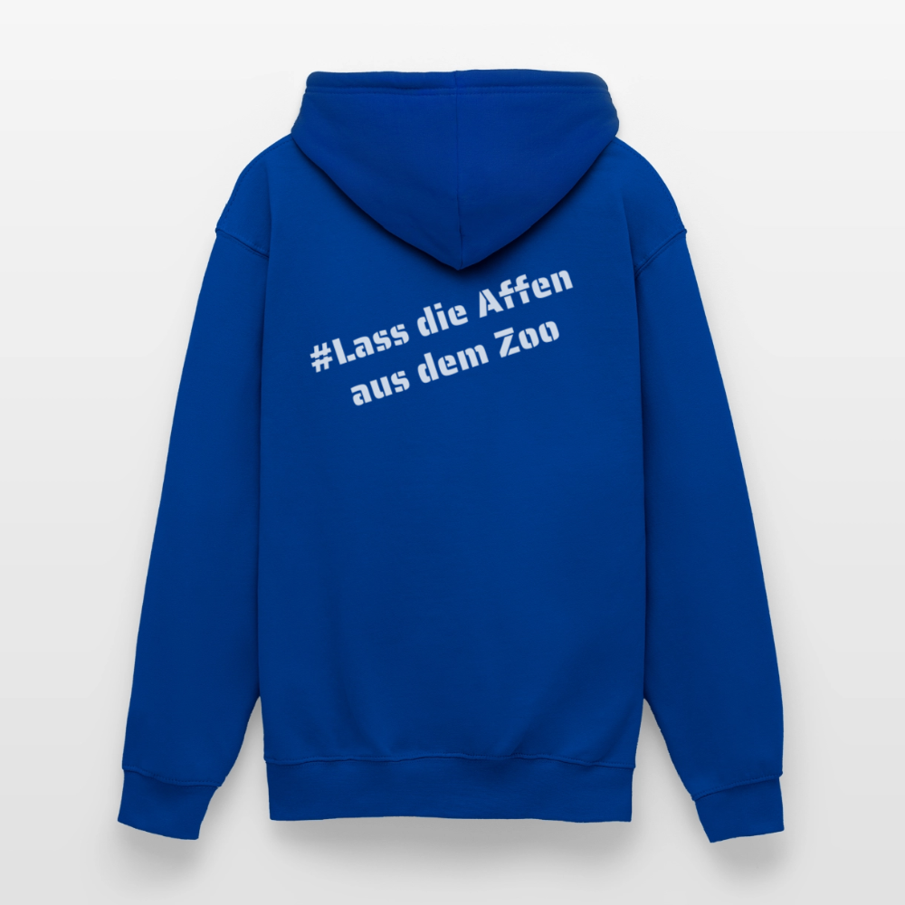 Hoodie Kunde Schule Bunte Maske schiefe Schrift - Royalblau