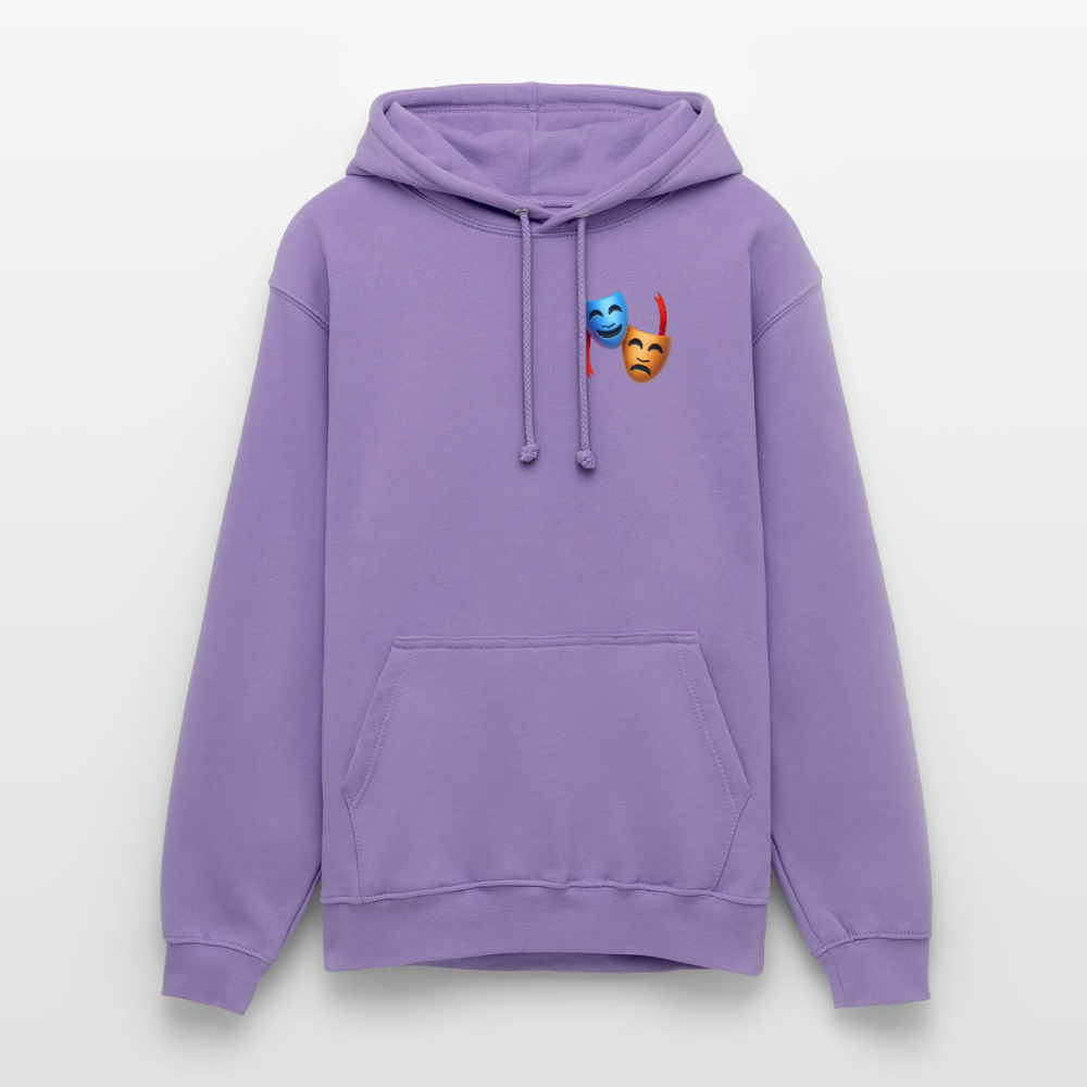 Hoodie Kunde Schule Bunte Maske gerade Schrift - Lavendel