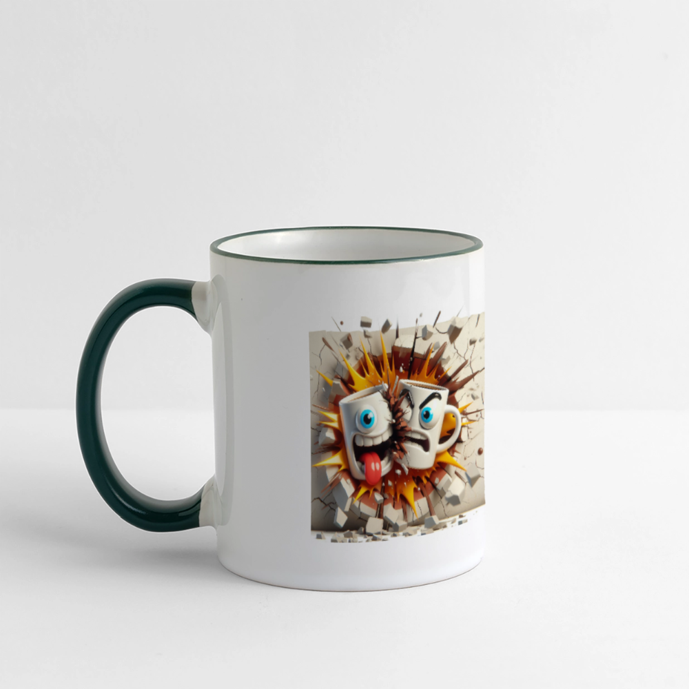 SSW2631Kaffeetassen Verrückt 2 - Weiß/Dunkelgrün