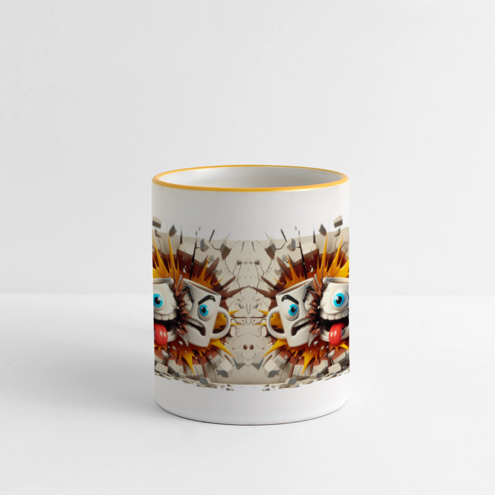 SSW2631Kaffeetassen Verrückt 2 - Weiß/Gelb