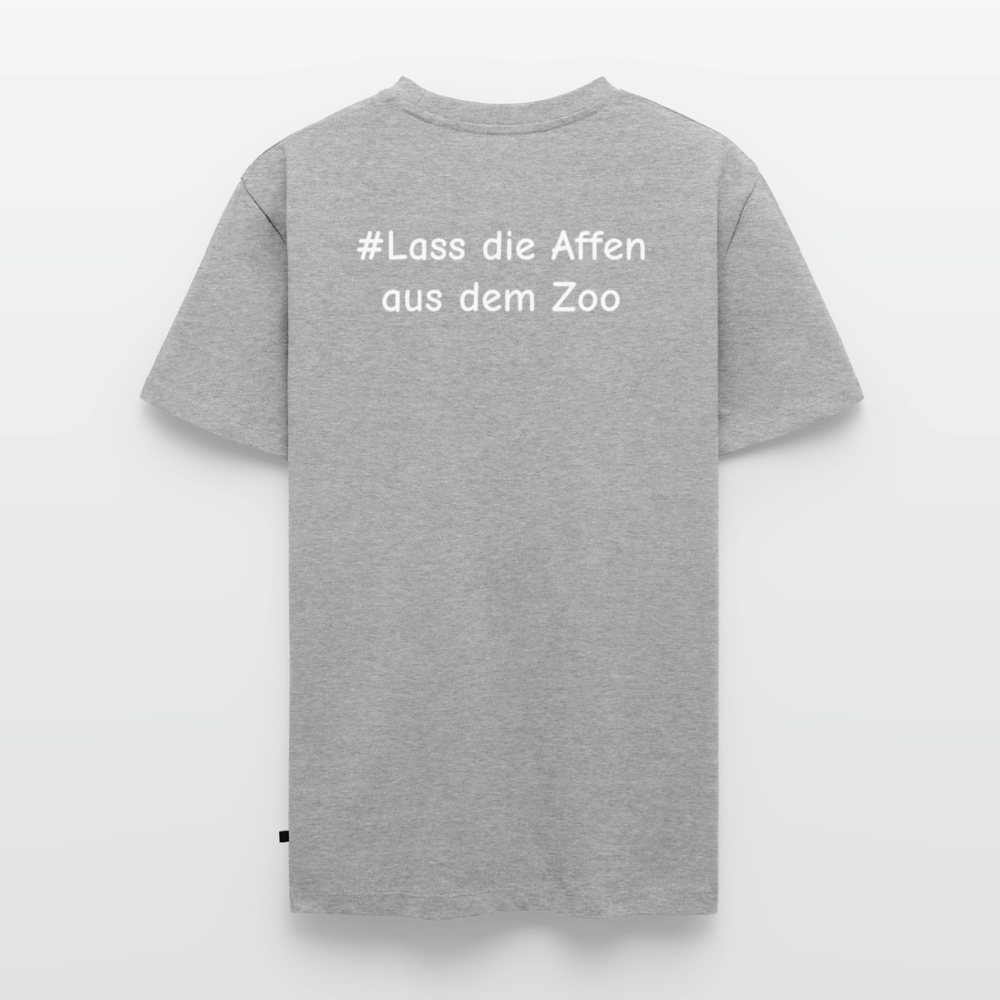 Tshirt Kunde Schule Bunte Maske gerade Schrift - Grau meliert