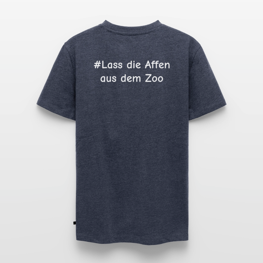Tshirt Kunde Schule Bunte Maske gerade Schrift - Jeansblau 