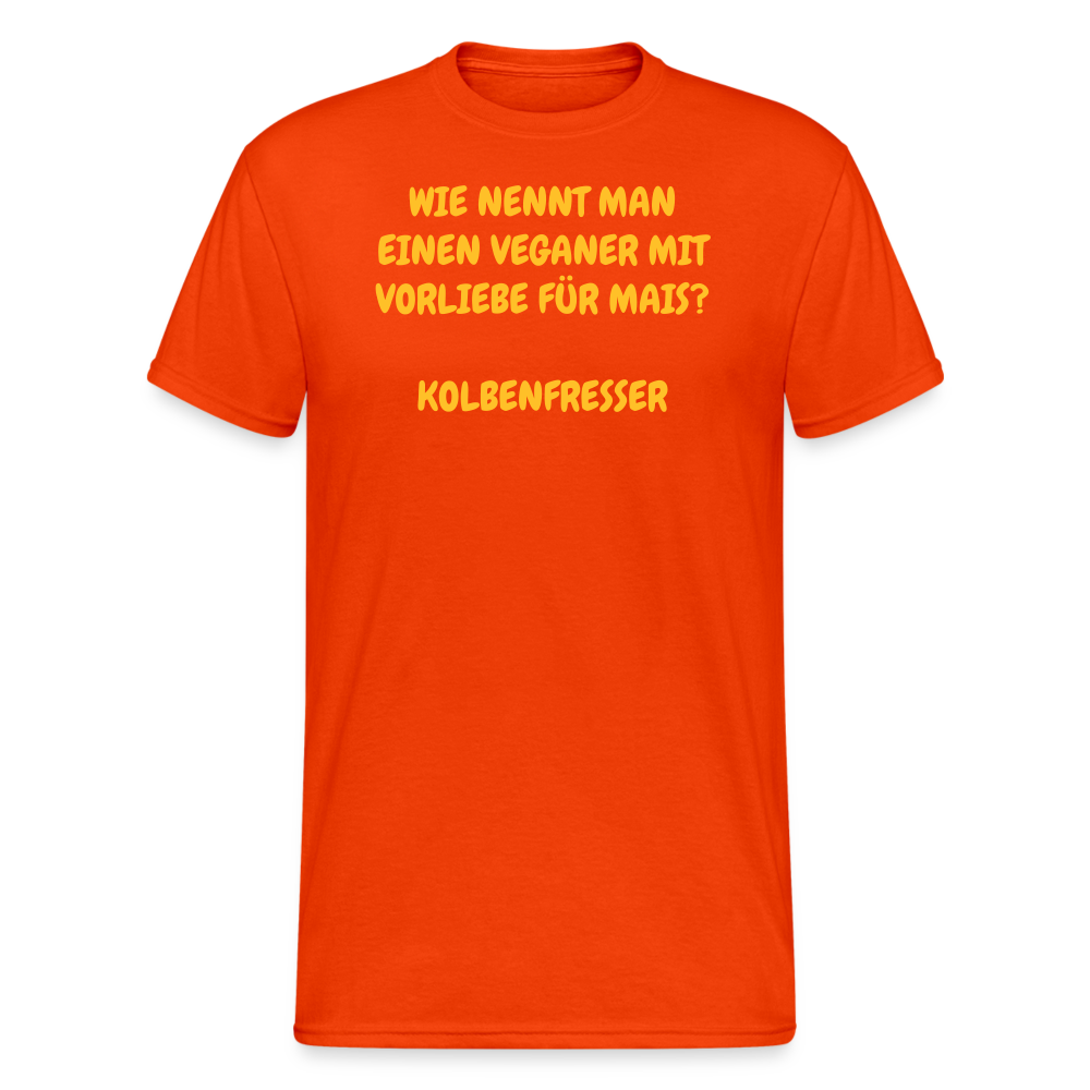 SSW2425WIE NENNT MAN EINEN VEGANER MIT VORLIEBE FÜR MAIS?  KOLBENFRESSER - kräftig Orange
