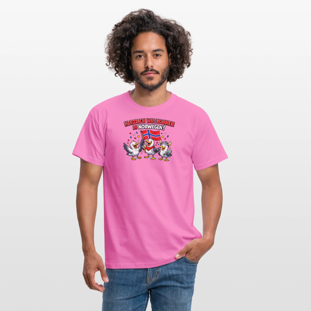 SSW2733 Tshirt Herzlich Willkommen in Norwegen - Pink