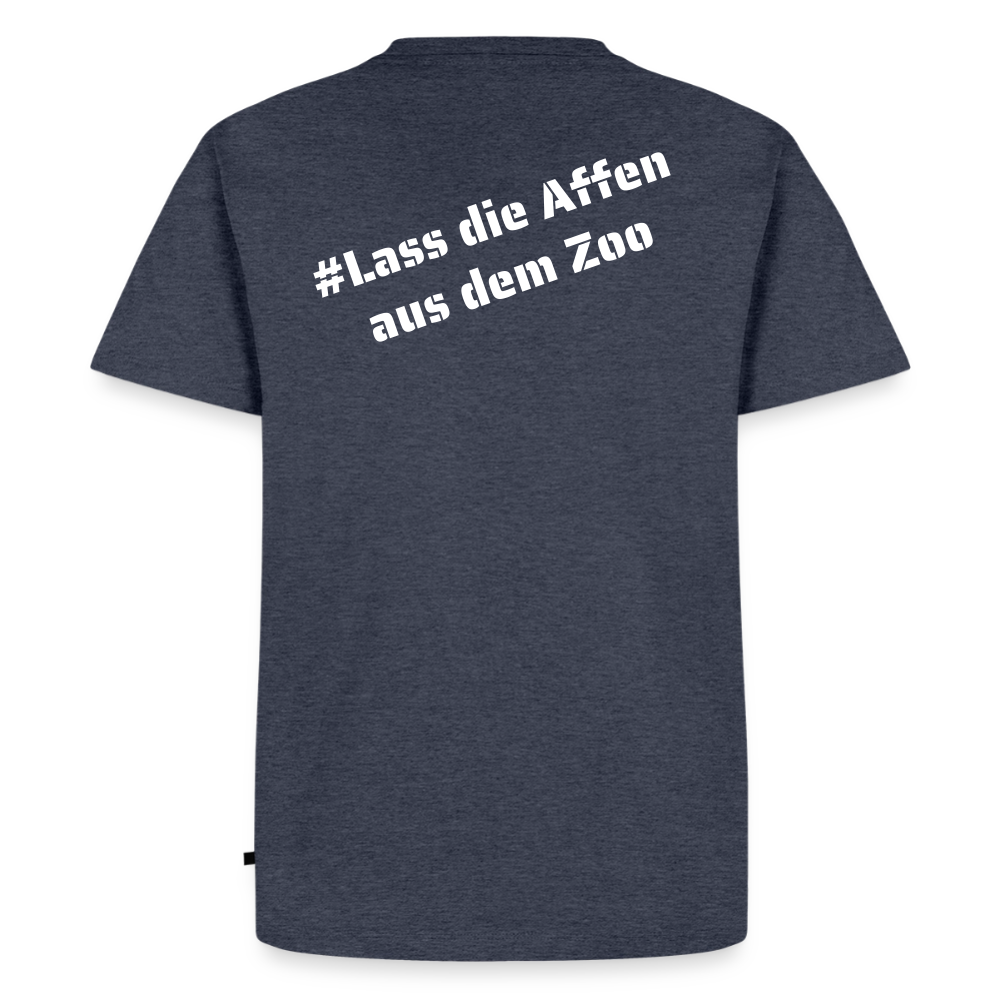 Tshirt Kunde Schule Bunte Maske schiefe Schrift - Jeansblau 