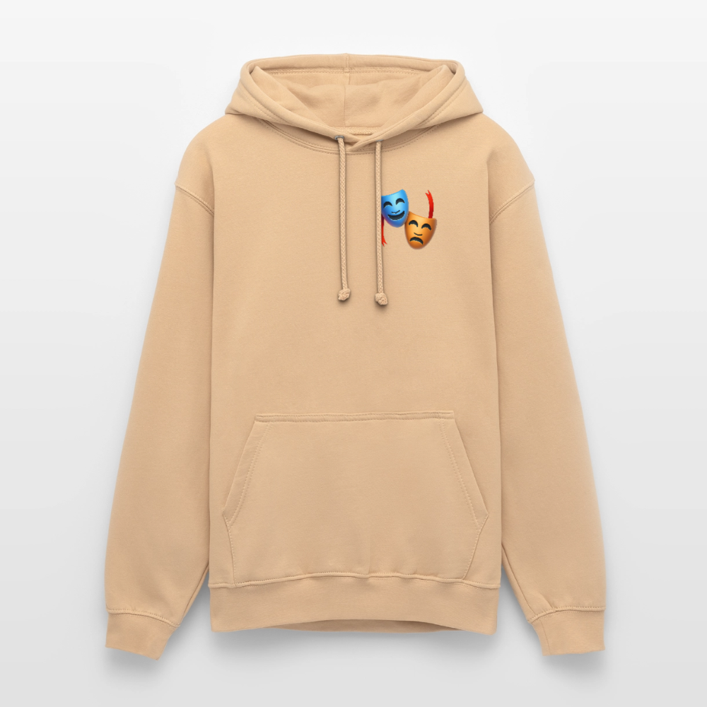 Hoodie Kunde Schule Bunte Maske schiefe Schrift - Pfirsich