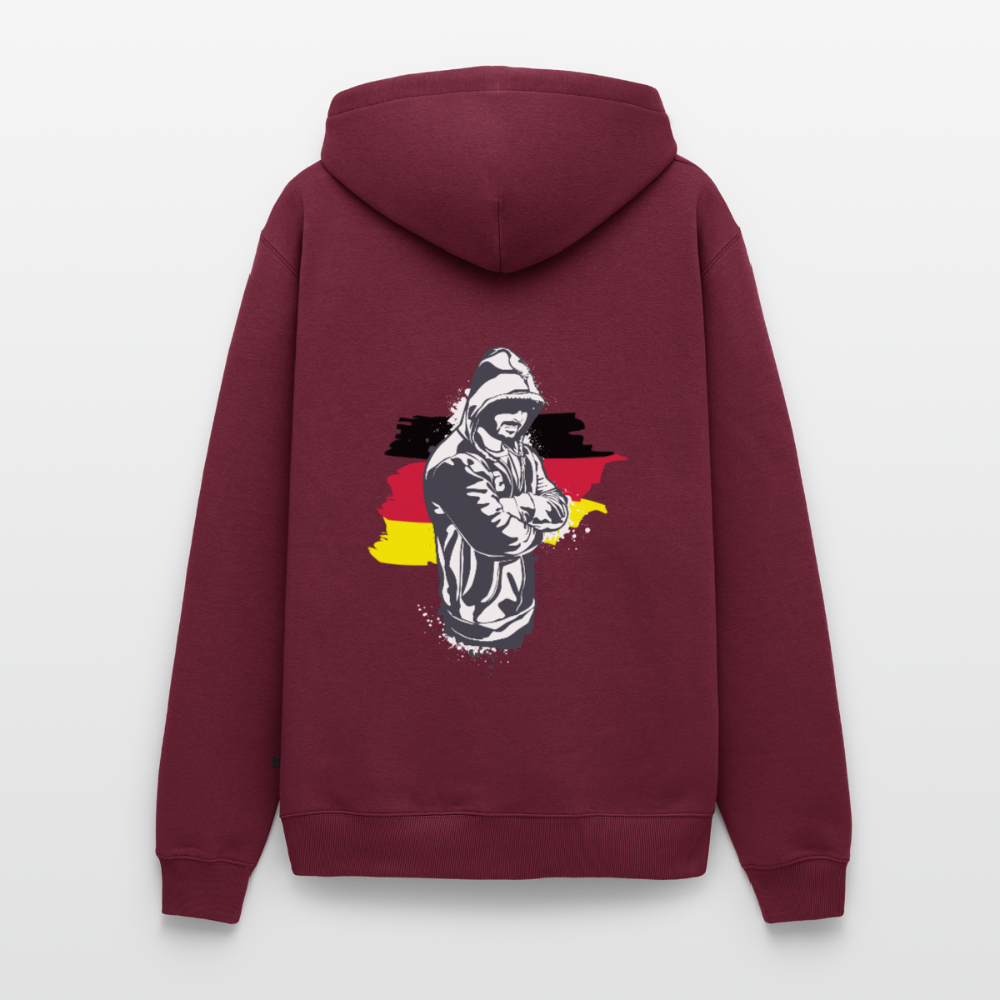 SSW1157Hoodie Kriminell Hände verschränkt - Burgunderrot