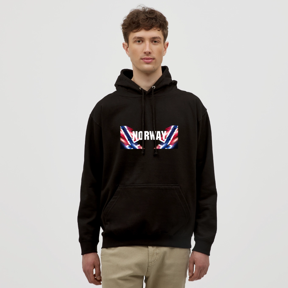 SSW2533 Kapuzenpulli Flag of Norway - Schwarz