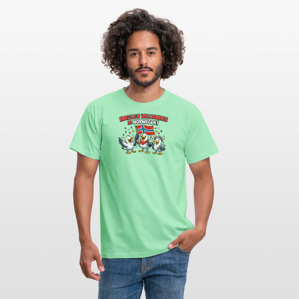 SSW2733 Tshirt Herzlich Willkommen in Norwegen - Mintgrün