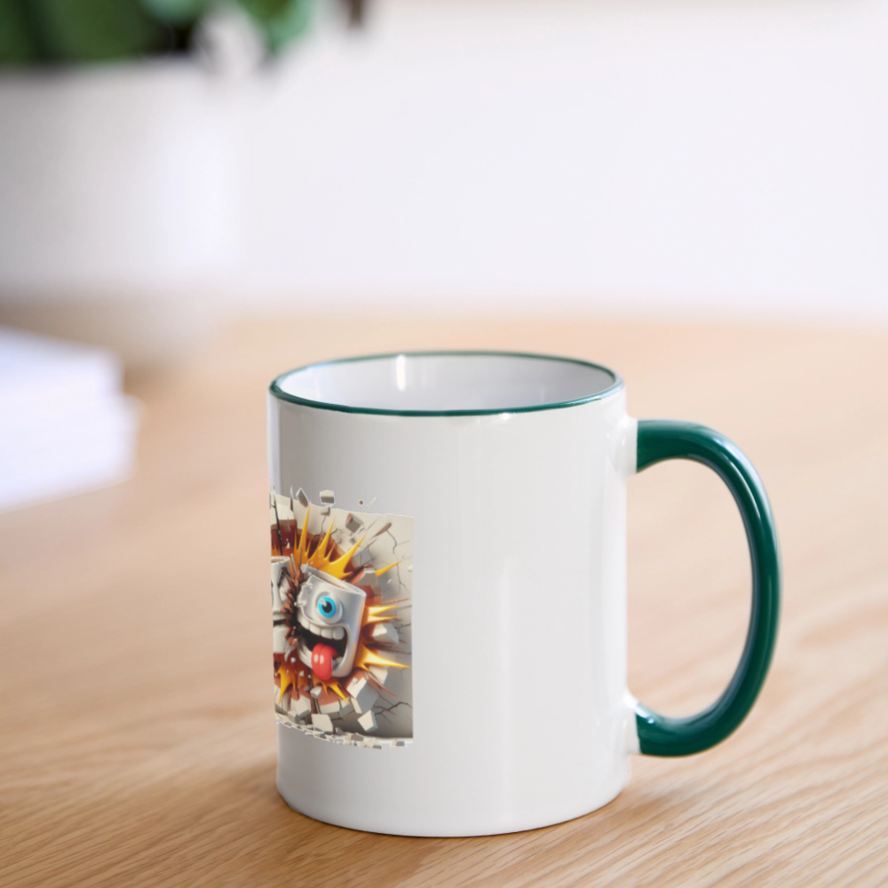 SSW2631Kaffeetassen Verrückt 2 - Weiß/Dunkelgrün