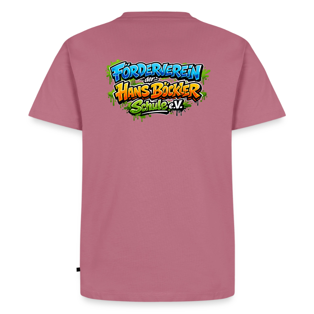 Tshirt Rückendruck Graffitischrift Förderverein Schule - Mauve