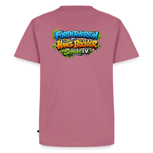 Tshirt Rückendruck Graffitischrift Förderverein Schule - Mauve