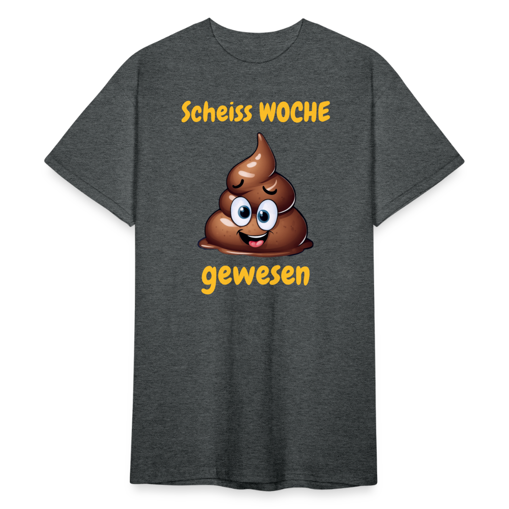 SSW2449Scheiss WOCHE gewesen - Dunkelgrau meliert