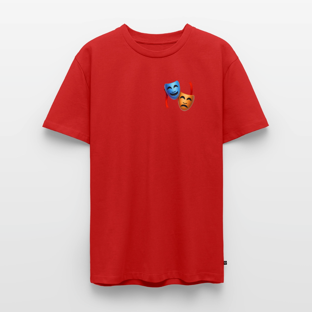 Tshirt Kunde Schule Bunte Maske gerade Schrift - Rot