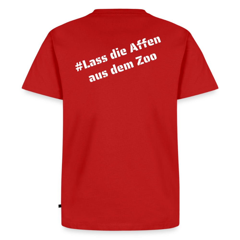 Tshirt Kunde Schule Bunte Maske schiefe Schrift - Rot
