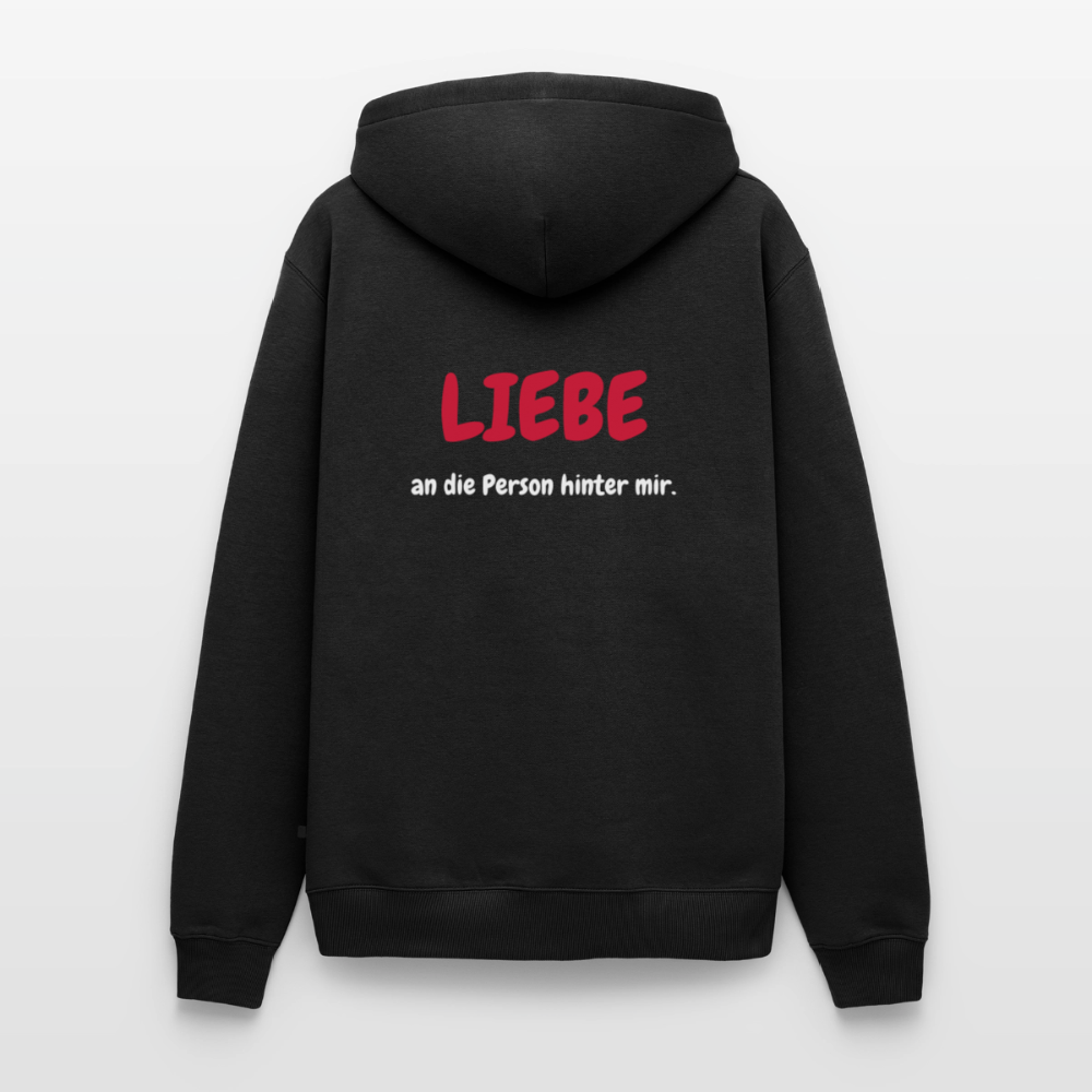 SSW1423 Hoodie LIEBE an die Person hinter mir - Schwarz