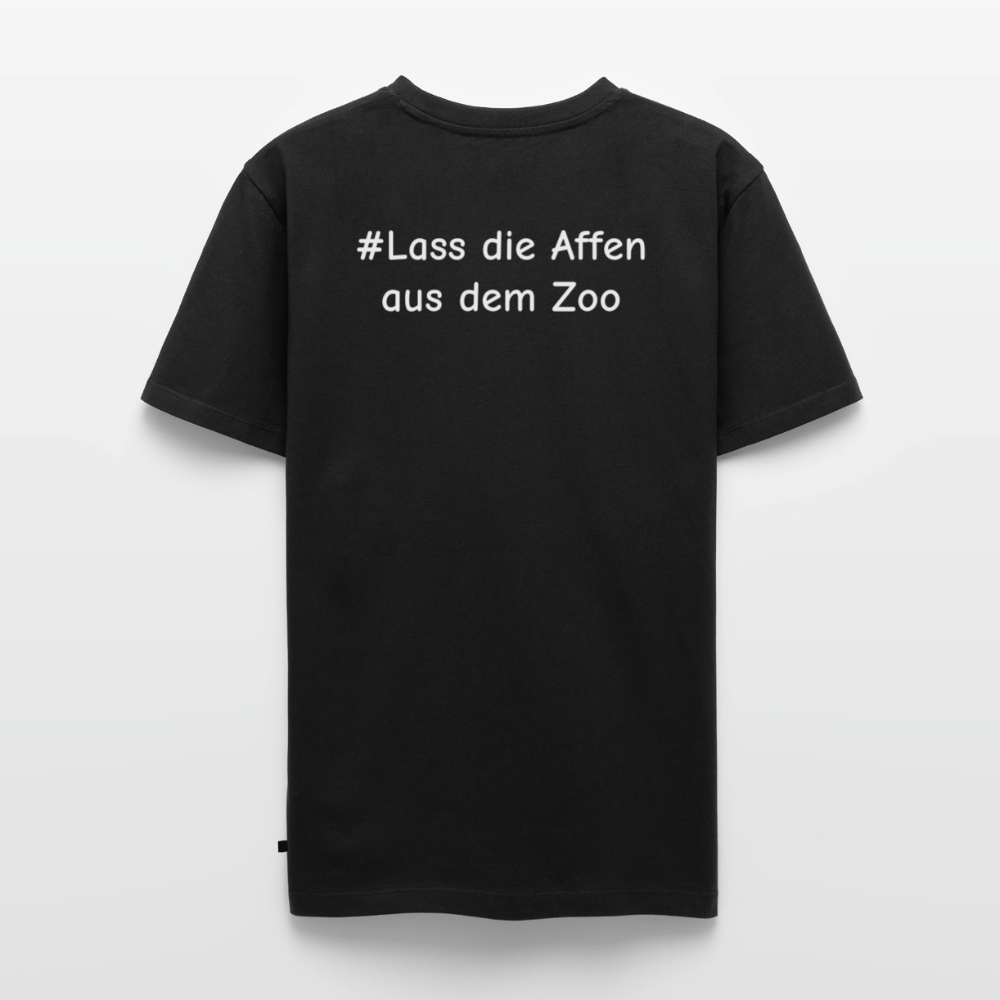 Tshirt Kunde Schule Bunte Maske gerade Schrift - Schwarz