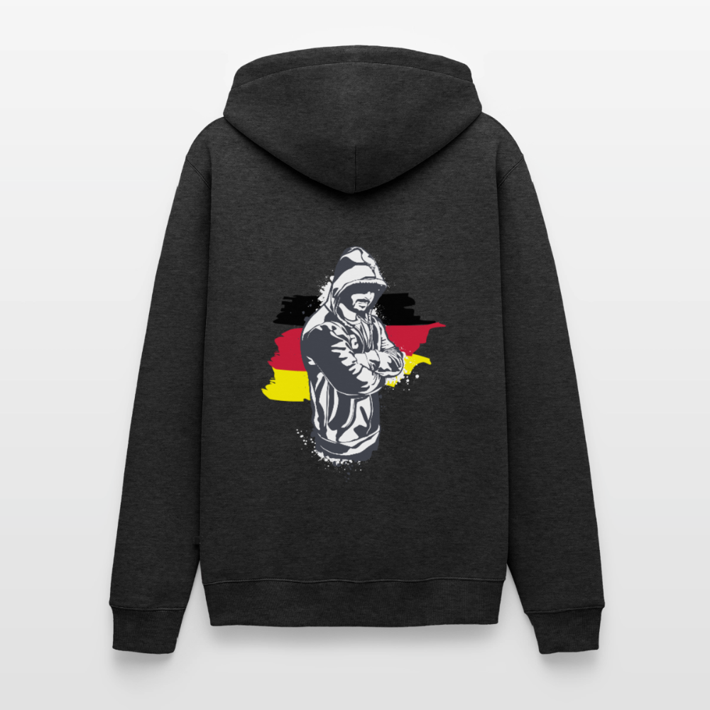 SSW1157Hoodie Kriminell Hände verschränkt - Anthrazit meliert