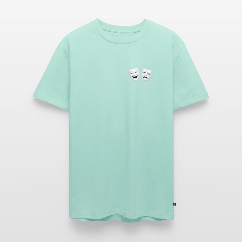 Tshirt Kunde Schule weiße Maske schiefe Schrift - Mint 