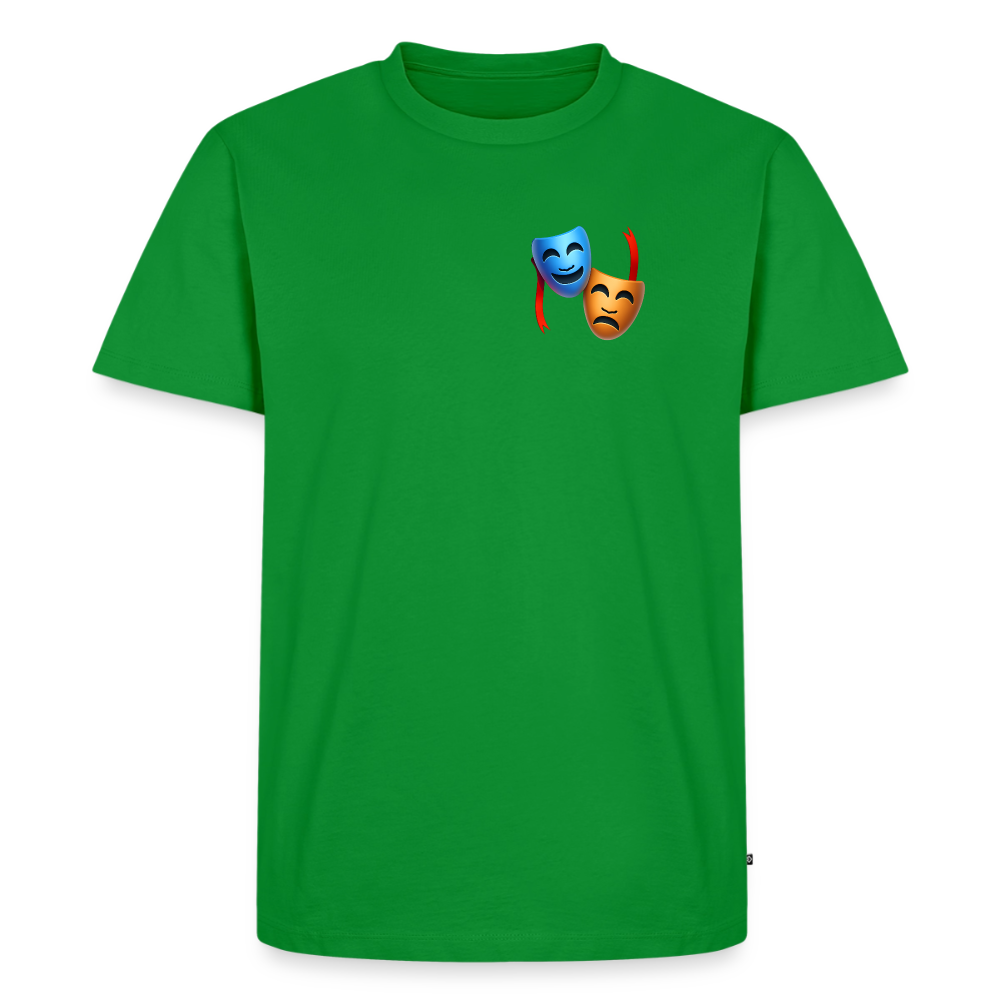 Tshirt Kunde Schule Bunte Maske gerade Schrift - Grün