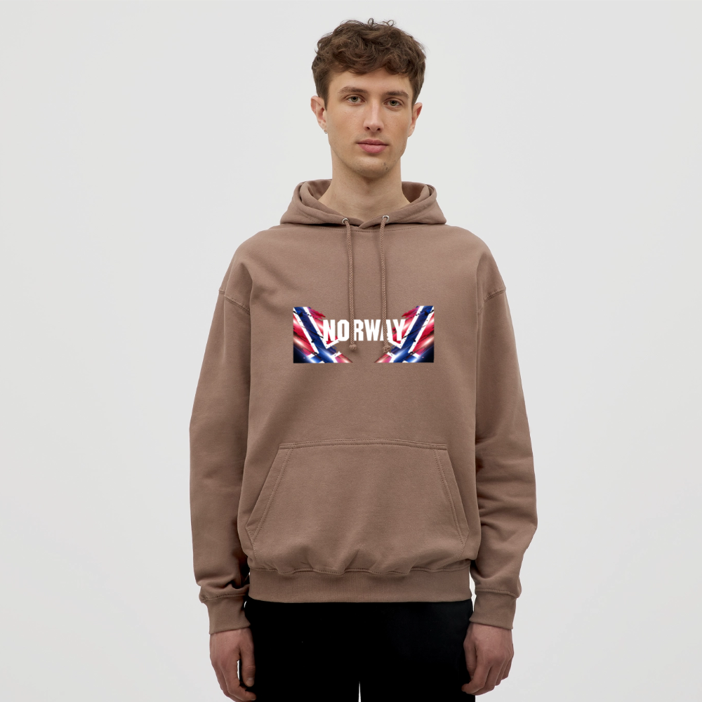 SSW2533 Kapuzenpulli Flag of Norway - Mokka