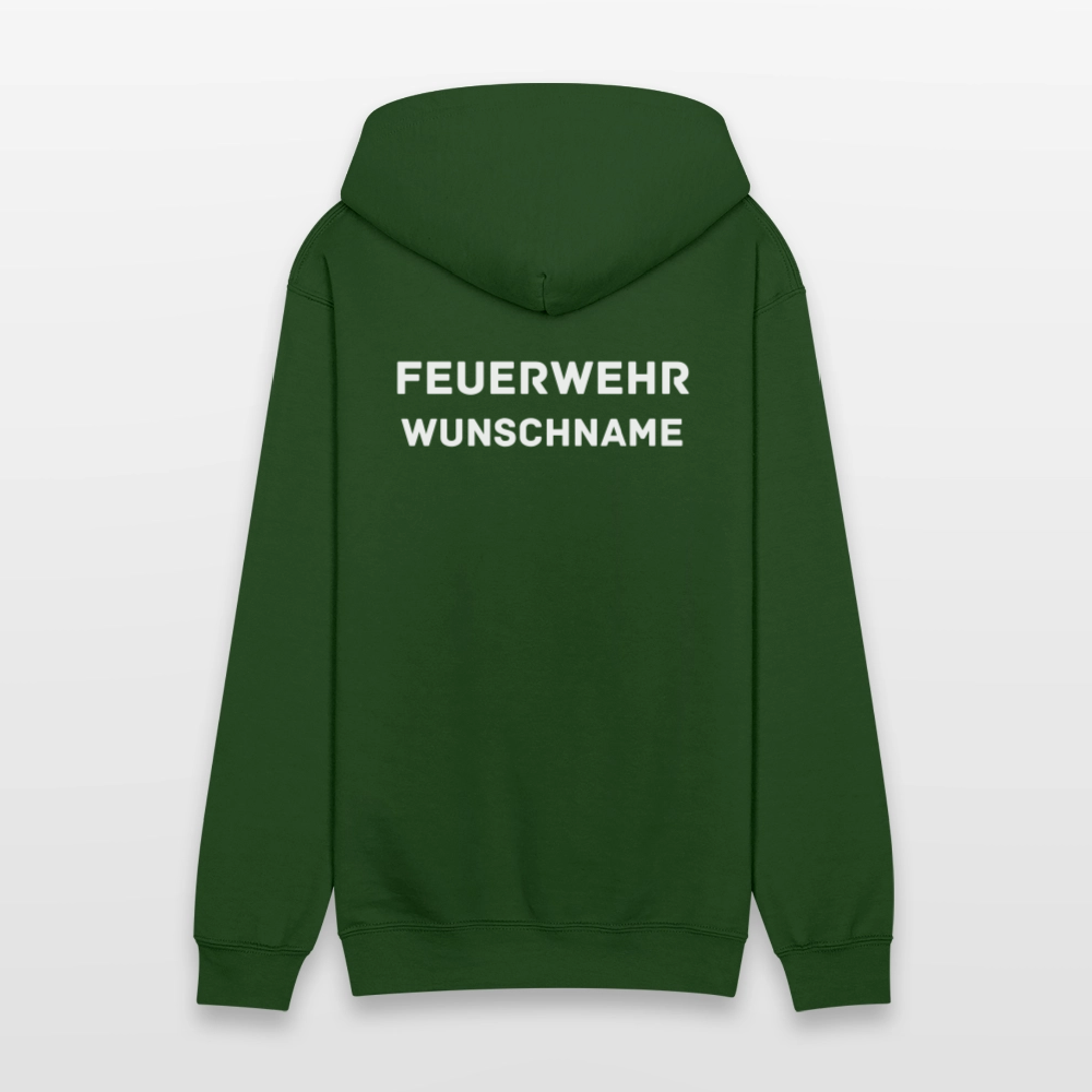 SSW1755 Männer Heavyweight Kapuzenjacke FEUERWEHR & WUNSCHNAME - Forrest