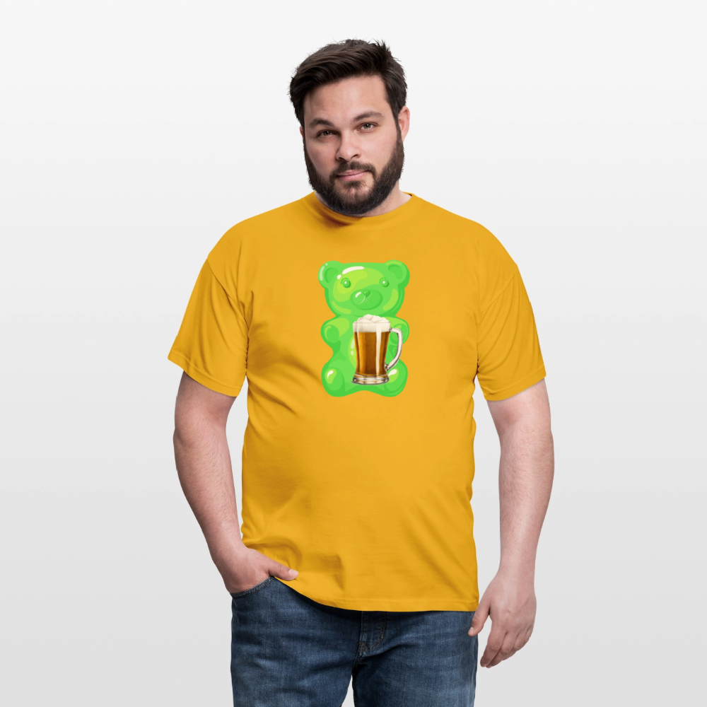SSW2507Gummibär grün mit Bier - Gelb