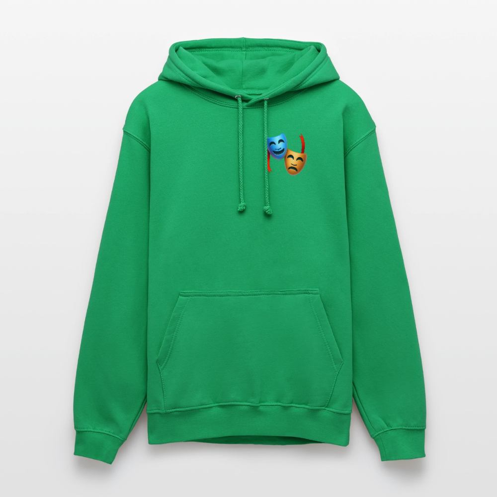 Hoodie Kunde Schule Bunte Maske schiefe Schrift - Kelly Green