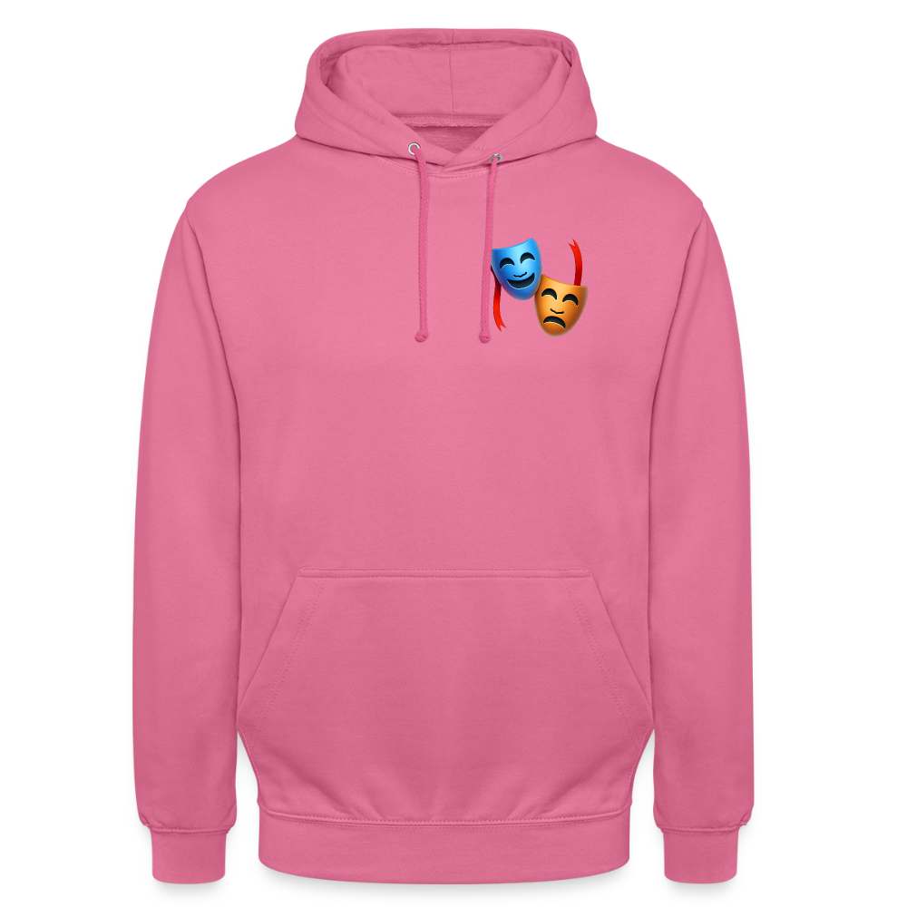 Hoodie Kunde Schule Bunte Maske gerade Schrift - Pink