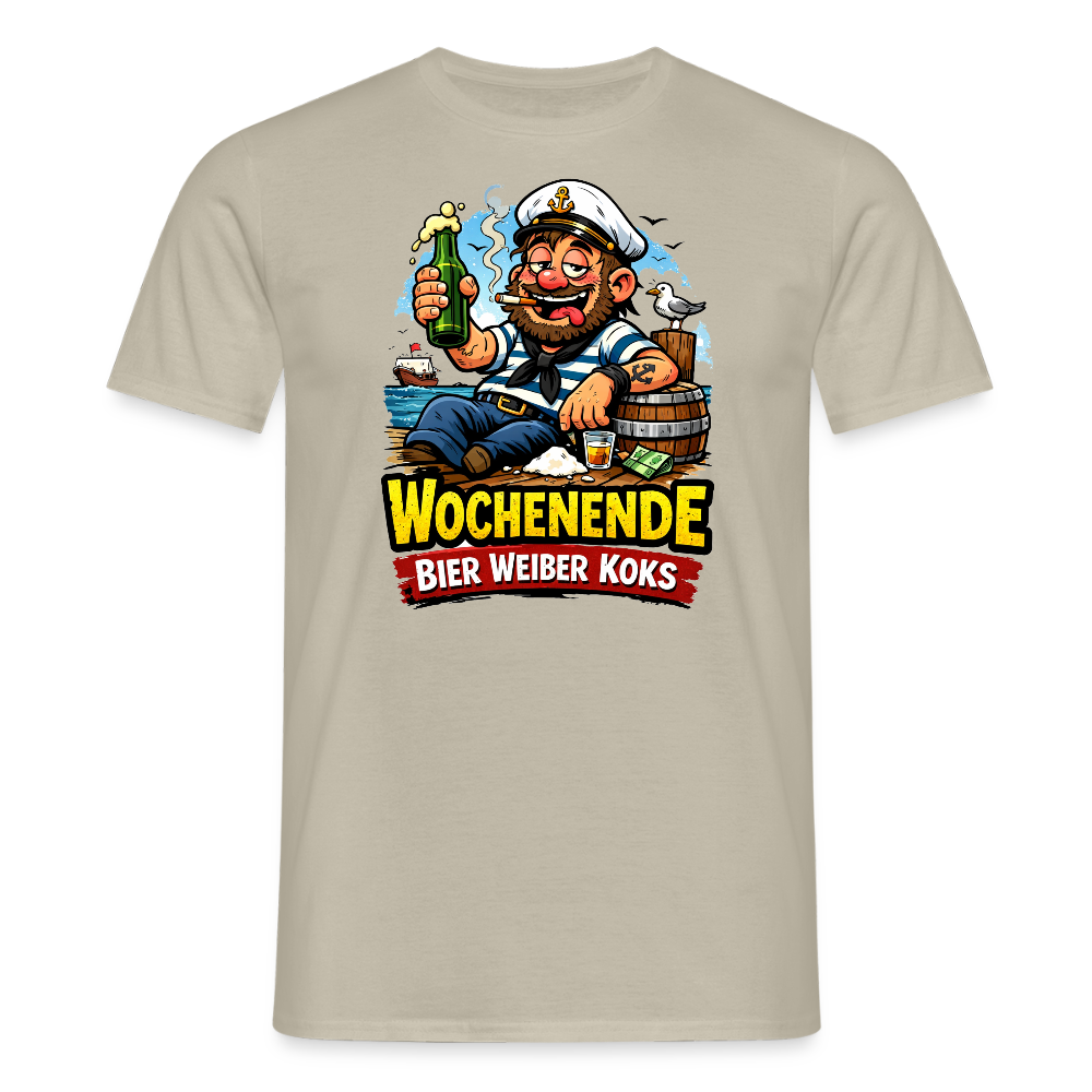 SSW2716Wochenende Bier Weiber Koks - Sandbeige