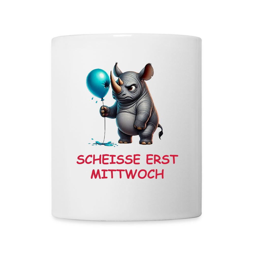 SSW2634Kaffeetassen SCHEISSE ERST MITTWOCH - Weiß