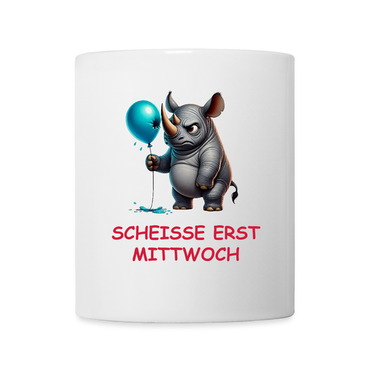 SSW2634Kaffeetassen SCHEISSE ERST MITTWOCH - Weiß