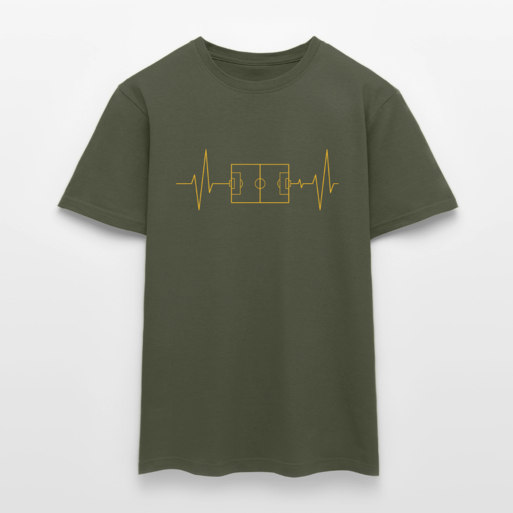 Herzschlag Fussball - Militärgrün