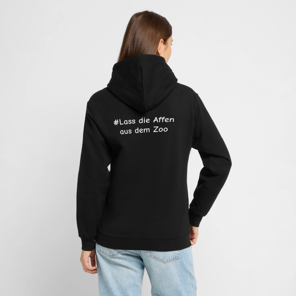 Hoodie Kunde Schule Bunte Maske gerade Schrift - Schwarz
