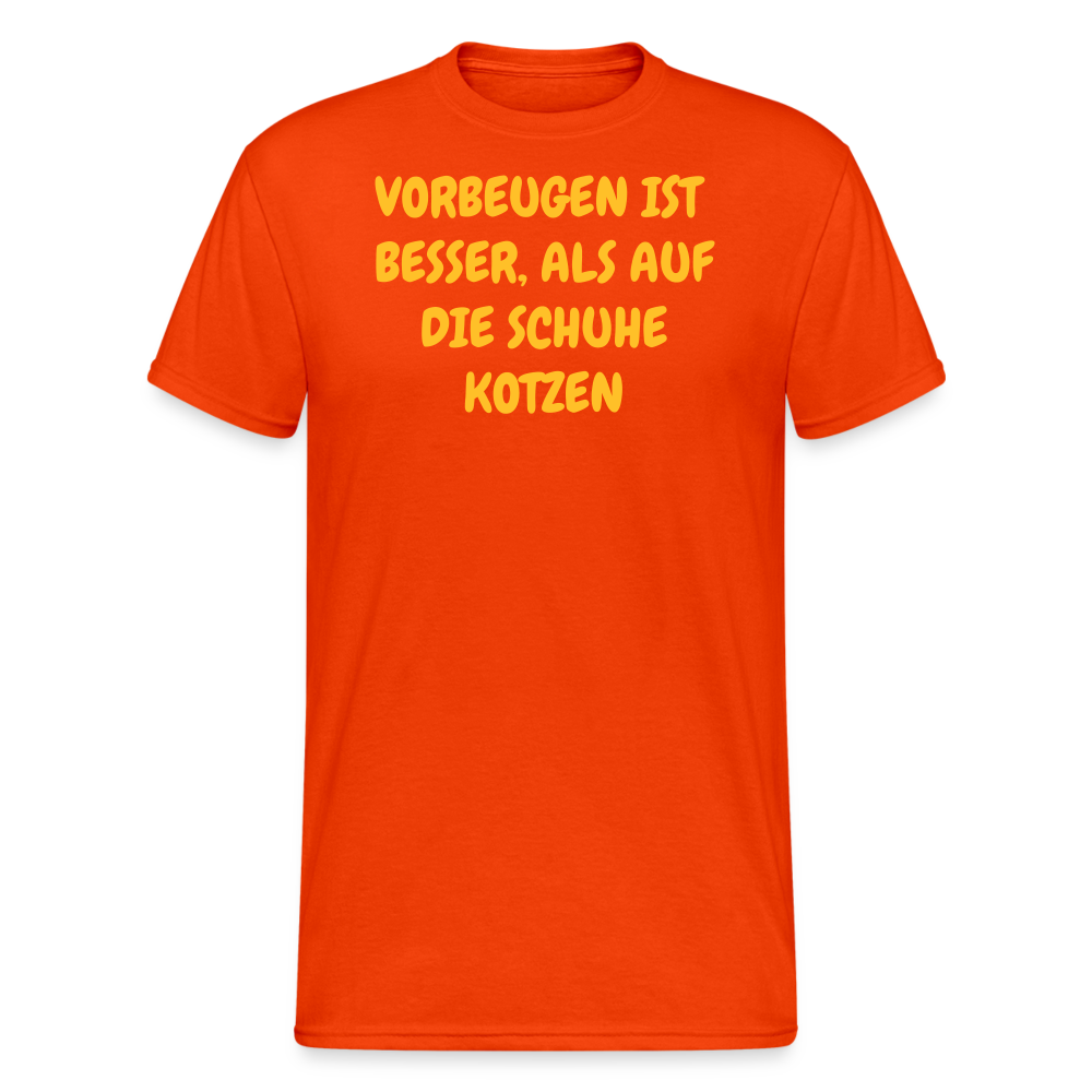 SSW2427VORBEUGEN IST  BESSER, ALS AUF DIE SCHUHE KOTZEN - kräftig Orange