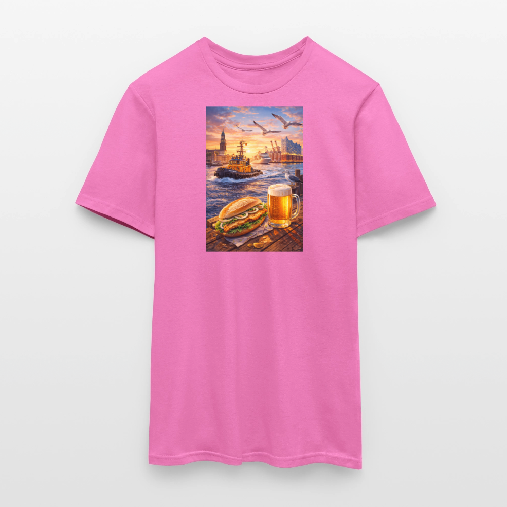 SSW2682Hamburger Hafen Bier und Fischbrötchen - Pink