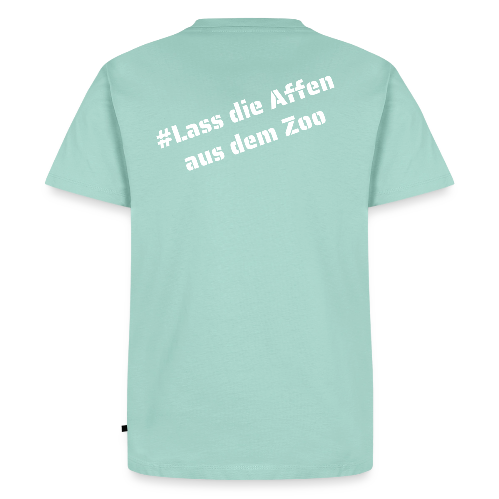 Tshirt Kunde Schule Bunte Maske schiefe Schrift - Mint 