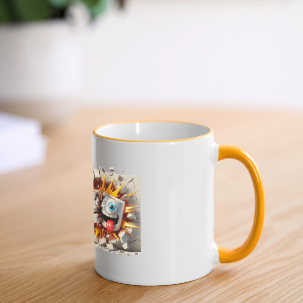 SSW2631Kaffeetassen Verrückt 2 - Weiß/Gelb