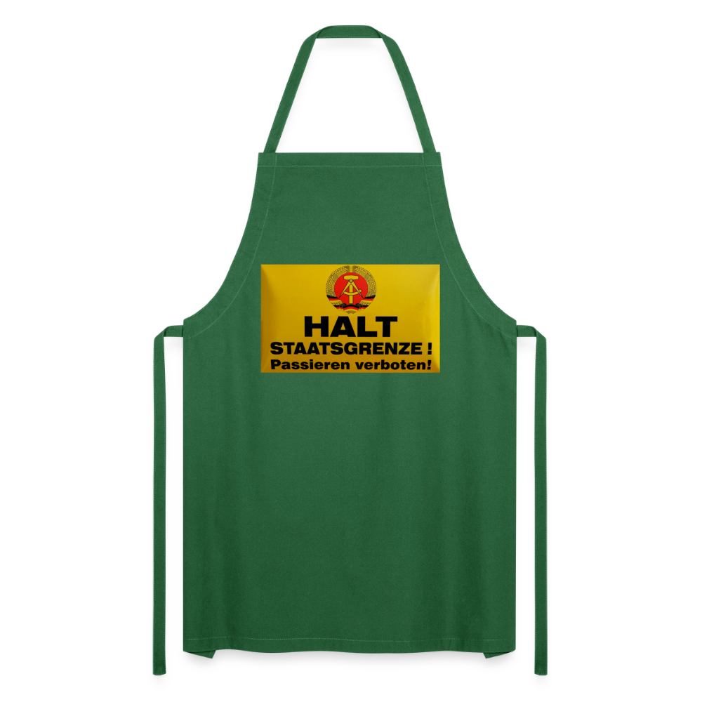 OSSI19 Kochschürze  HALT STAATSGRENZE - Grün